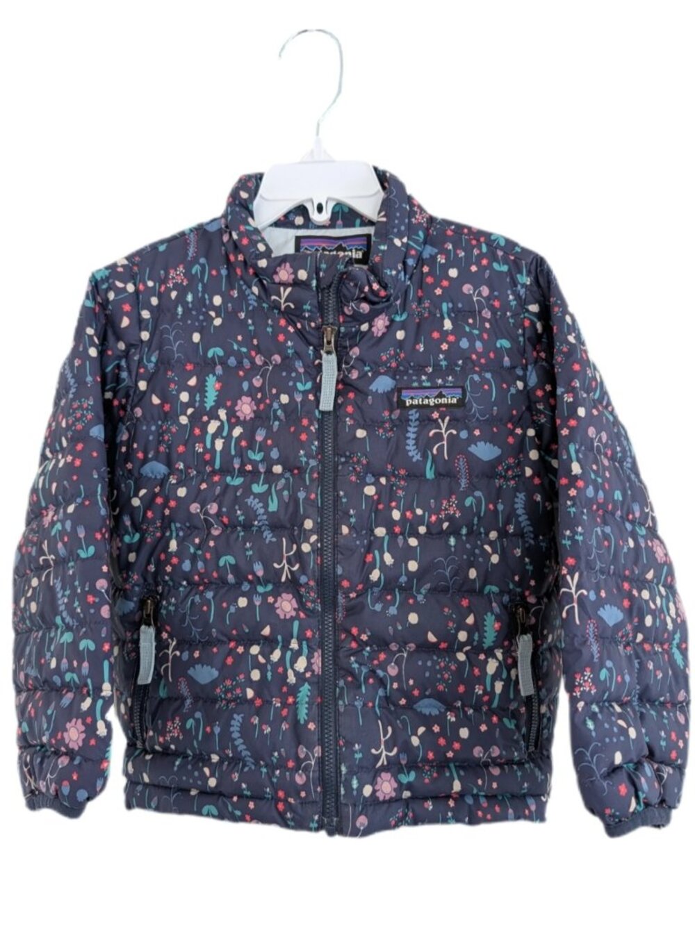 Patagonia Duck Down Navy Floral Puffer Jacket 3T | Toddler Girls Puffer